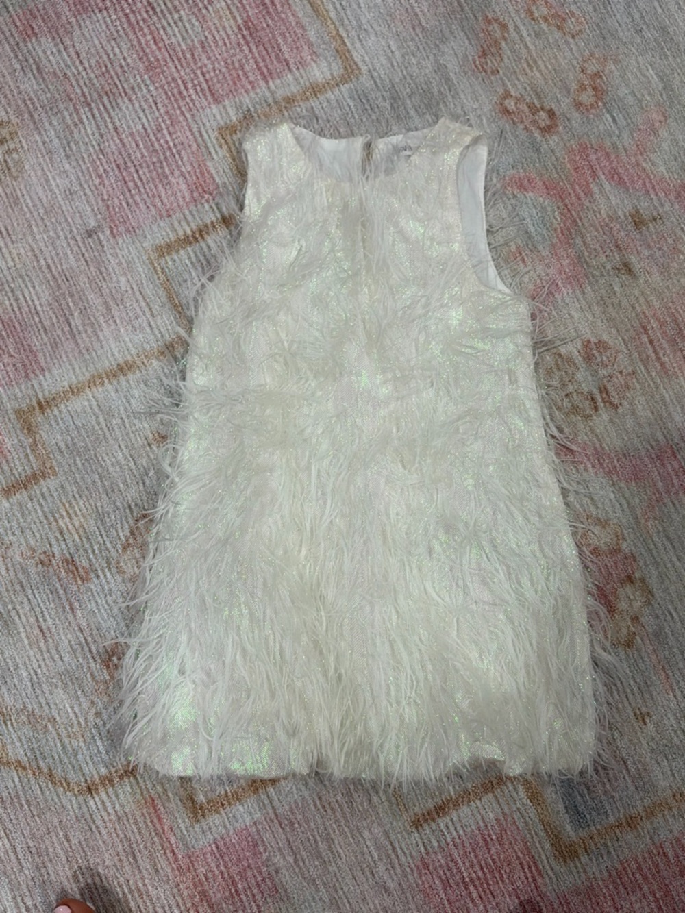 ZARA White Fringe Dress - girls Size 8